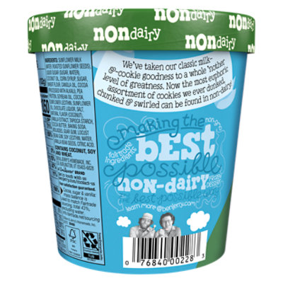 Ben & Jerry's Milk And Cookies Non Dairy Ice Cream - Pint - Image 6