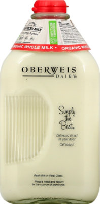 Oberweis Organic Whole Milk - 64 FZ - Image 6