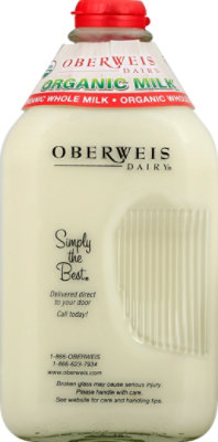 Oberweis Organic Whole Milk - 64 FZ - Image 2