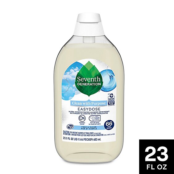 Seventh Generation Free & Clear Liquid Laundry Detergent - 23.1 FZ