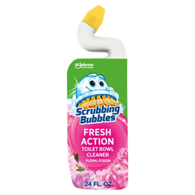 Scrubbing Bubbles Floral Fusion Fresh Action Toilet Bowl Cleaner Squeeze Bottle - 24 Oz - Image 2
