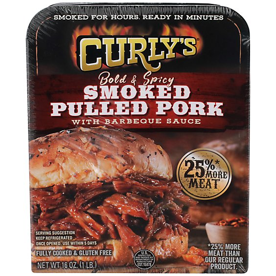 Curlys Pork Smkd Pulled Bbq Bold Spicy - 16 OZ