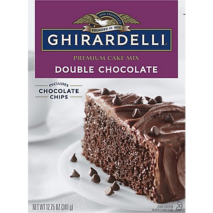 Ghirardelli Double Chocolate Premium Cake Mix - 12.75 Oz - Image 2