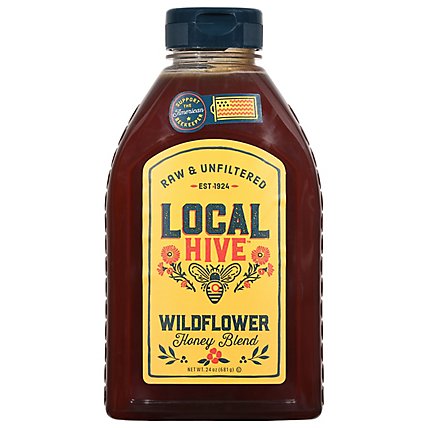 Local Hive Honey Raw & Unfiltered Authentic Wildflower - 24 Oz - Image 3