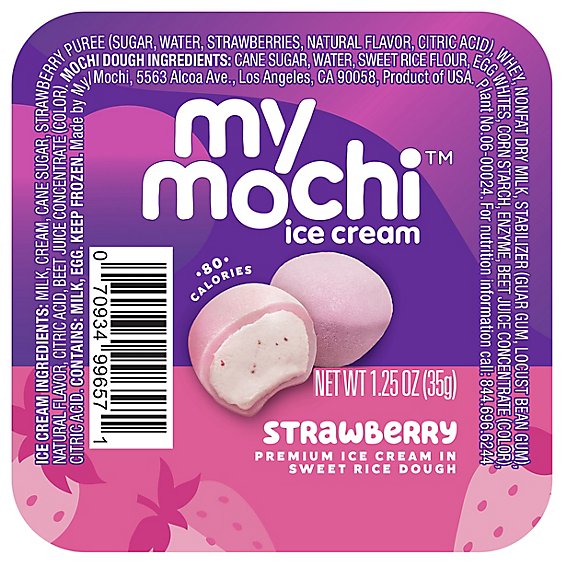 Mochi Ice Cream Ripe Strawberry - 1.5 OZ