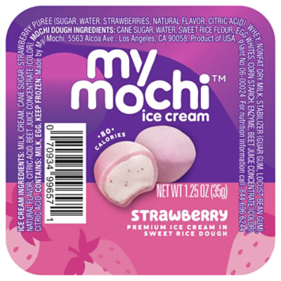 Mochi Ice Cream Ripe Strawberry - 1.5 OZ