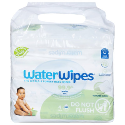 WaterWipes Baby Wipes 99.9% Water Textured Sensitive Hypoallergenic - 4-60 Count