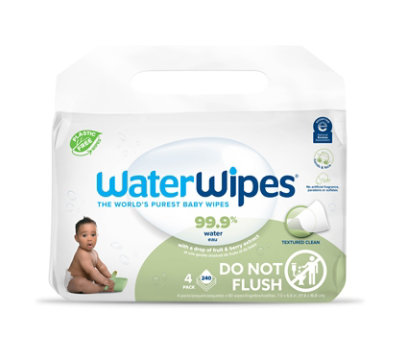 WaterWipes Baby Wipes 99.9% Water Textured Sensitive Hypoallergenic - 4-60 Count