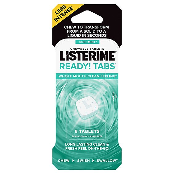 Listerine Softmint Ready Chew Tabs - 8 CT