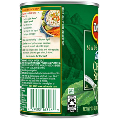 Del Monte Chopped Spinach - 13.5 OZ - Image 2