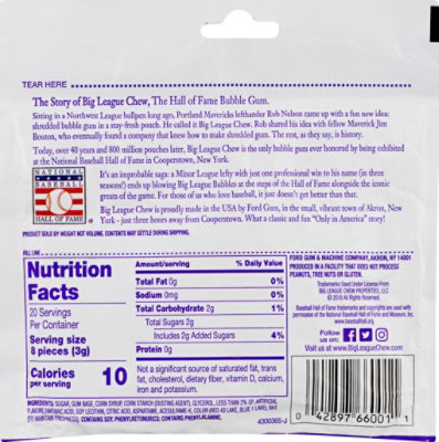 Big League Chew Grape Bubblegum - 2.12 OZ - Image 5