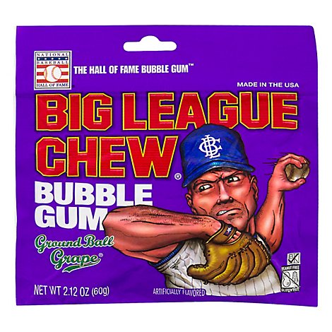 Big League Chew Grape Bubblegum - 2.12 OZ