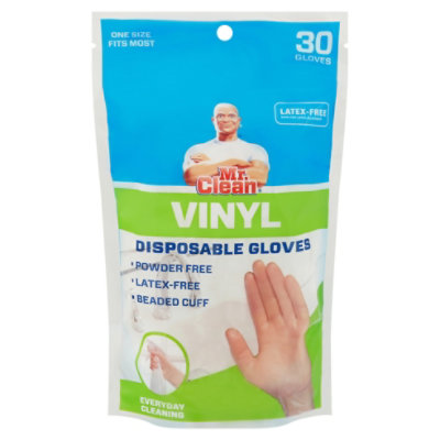 Mr Clean Disposable Vinyl Glove All - 30 CT