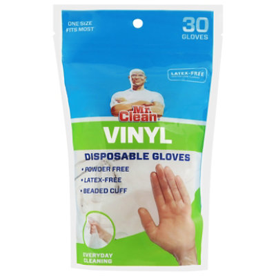 Mr Clean Disposable Vinyl Glove All - 30 CT
