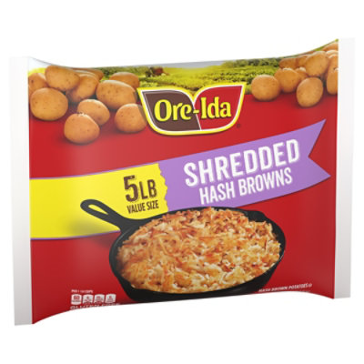 Ore-Ida Shredded Hash Browns Frozen Potatoes Value Size Bag - 5 Lb - Image 7