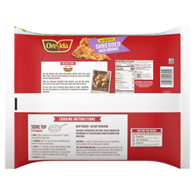 Ore-Ida Shredded Hash Browns Frozen Potatoes Value Size - 5 lb - Image 5