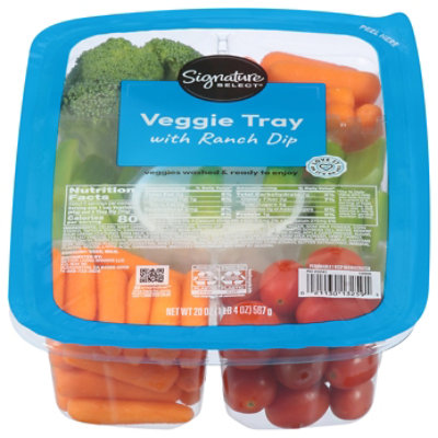Signature Farms Veggie Tray with Ranch Dip - 20 Oz