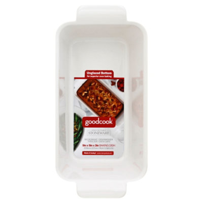 Good Cook Ceramic Loaf Pan 9inch White - EA