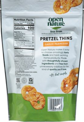 Open Nature Pretzel Thins Garlic Parmesan - 7.2 OZ - Image 5