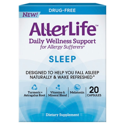 Allerlife Daily Wellness Support Sleep Dietary Supplement Capsules - 20 Count