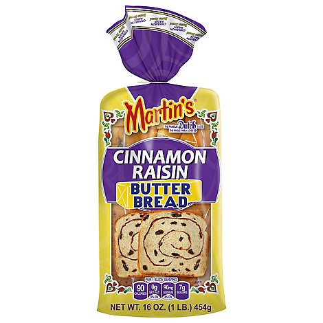Martins Cinnamon Raisin Swirl Butter Bread - 16 OZ