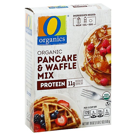 O Organic Pancake & Waffle Mix Protein - 18 OZ