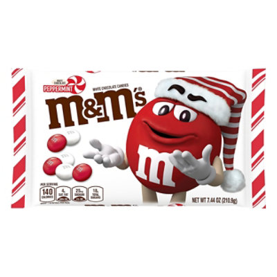 M&M'S Chocolate Candies Chrismas Holiday White Chocolate Peppermint - 7.44 Oz