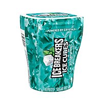 ICE BREAKERS Ice Cubes Wintergreen Flavored Sugar Free Chewing Gum Bottle 40 Count - 3.24 Oz - Image 1