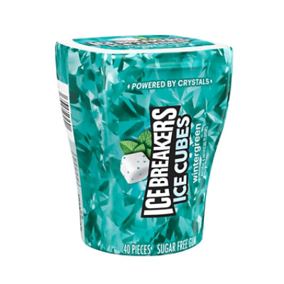 Ice Breakers Ice Cubes Wintergreen Flavored Gum Bottle Pack - 3.24 OZ