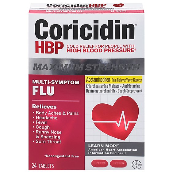 Coricidin Hbp Max Flu - 24 CT