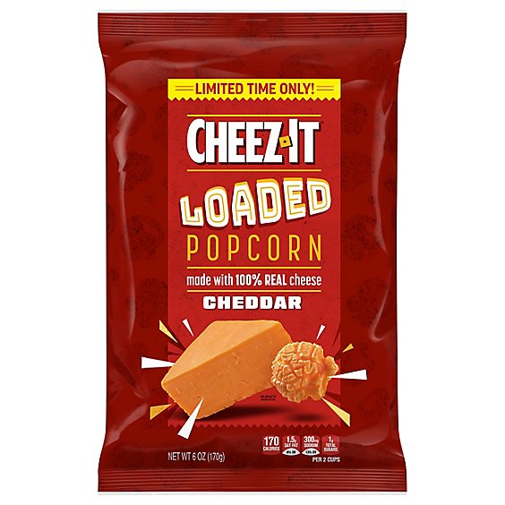Cheez-It Loaded Popcorn Anytime Snacks Cheddar - 6 Oz