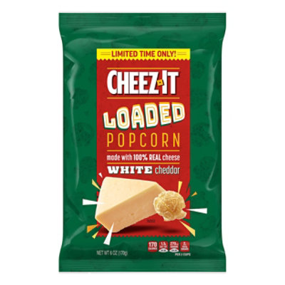 Cheez-It Loaded Popcorn Anytime Snacks White Cheddar - 6 Oz