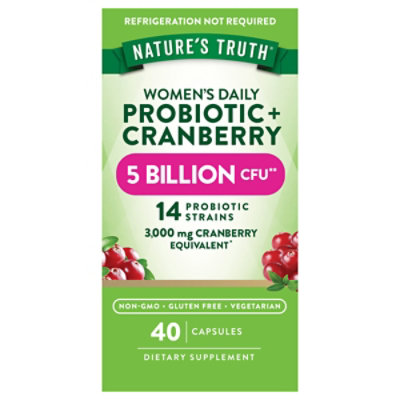 Nature's Truth 5 Billion Active Cultures Womens Probiotic Plus Cranberry - 40 Count - Image 4