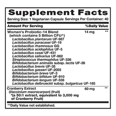 Nature's Truth 5 Billion Active Cultures Womens Probiotic Plus Cranberry - 40 Count - Image 4