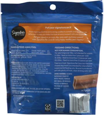 Signature Pet Care Dog Bone Shape Peanut Butter Mini 10ct - 6.3 OZ - Image 5