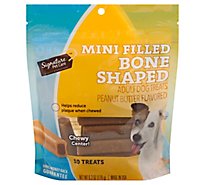 Signature Pet Care Dog Bone Shape Peanut Butter Mini 10ct - 6.3 OZ
