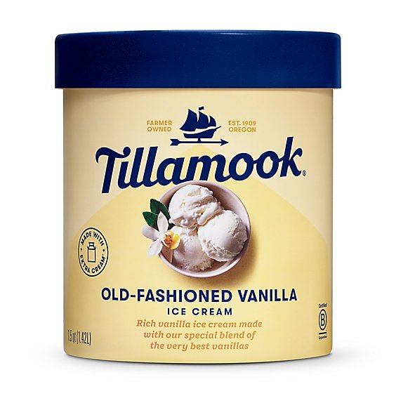 Tillamook Old Fashioned Vanilla Ice Cream - 48 Oz