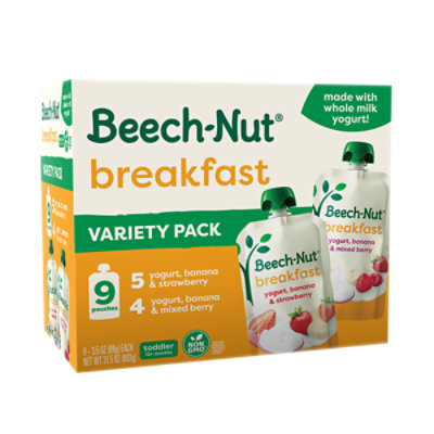 Beech-Nut Breakfast Stage 4 Variety Pack Baby Food 9 Count - 3.5 Oz - Image 1