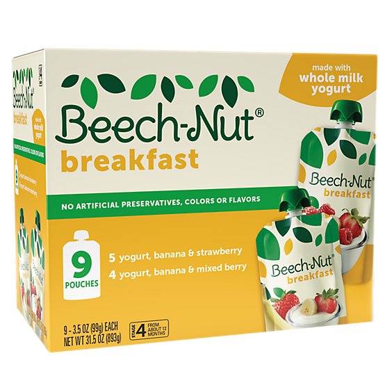 Beech-Nut Breakfast Stage 4 Variety Pack Baby Food 9 Count - 3.5 