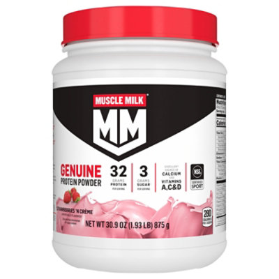 Muscle Milk Strawberries N Creme Protein Powder - 1.93 LB