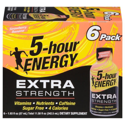 5-hour ENERGY Strawberry Banana Extra Strength Shot - 6-1.93 Fl. Oz. - Image 2