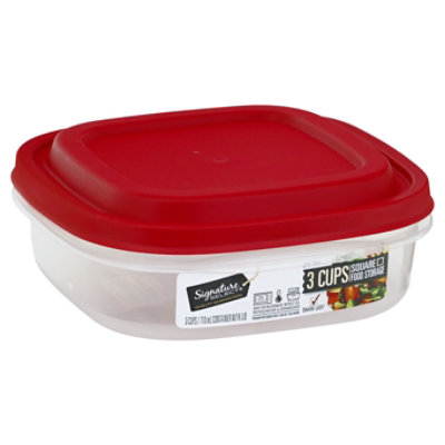 Signature Select Food Storage Square 3 Cup - EA - Albertsons