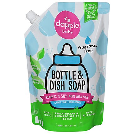 Dapple Bottle & Dish Soap Refill Pack Fragrance-free - 34 FZ - Image 3