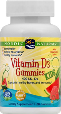 Nordic Vit D3 Gummies Kids Watermelon - 60 CT - Image 2