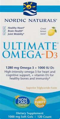 Nordic Naturals Ultimate Omega D3 - 120 CT - Image 2