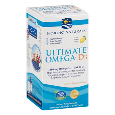Nordic Naturals Ultimate Omega D3 - 120 CT - Image 1