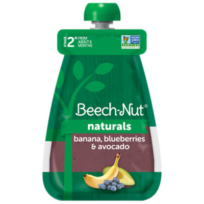 Beech-Nut Naturals Baby Food Stage 2 Banana Blueberry & Avocado - 3.5 Oz