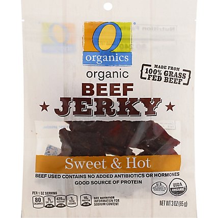 O Organics Beef Jerky Sweet & Hot - 3 OZ - Image 2