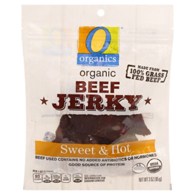 O Organics Beef Jerky Sweet & Hot - 3 OZ