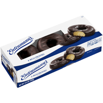 Entenmann’s Rich Frosted Chocolate Donuts - 12.4 Oz - Image 1